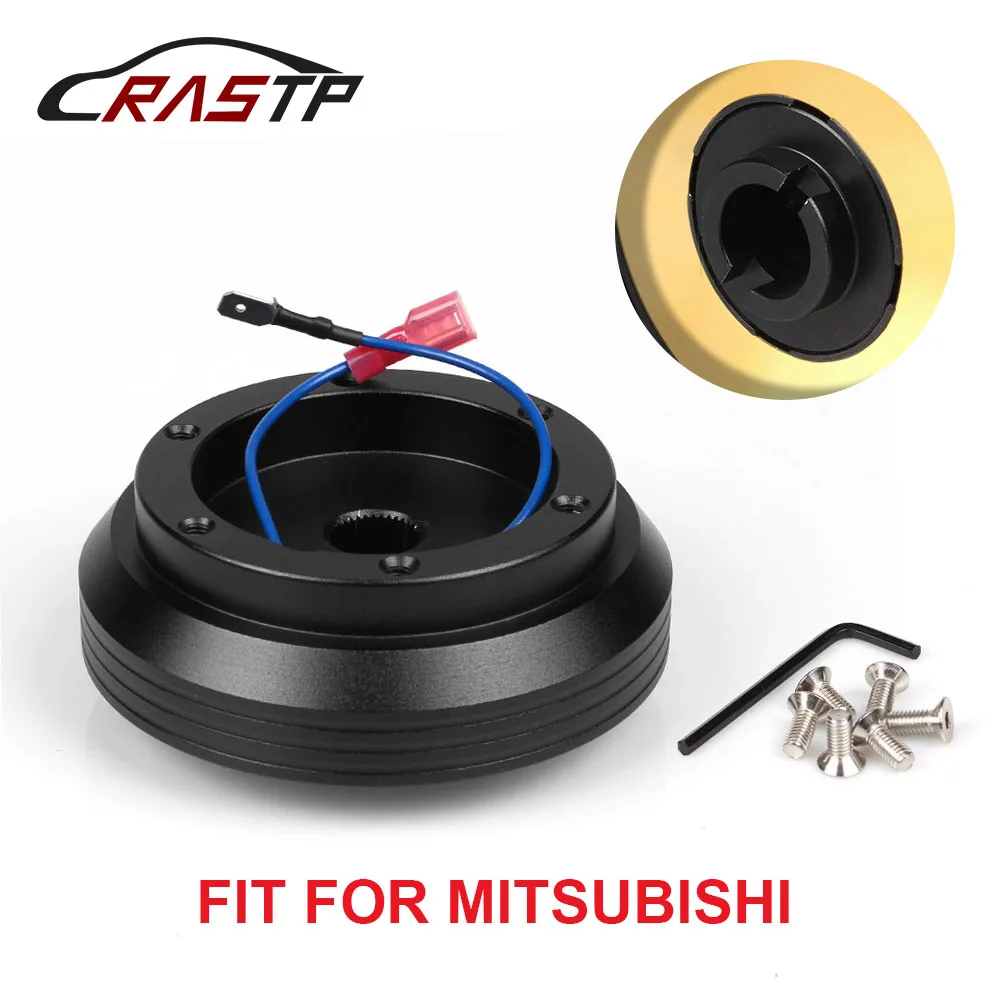 

RASTP - High Quality Steering Wheel Hub Adapter Boss Kit for Mitsubishi Black Car Accessories RS-QR012