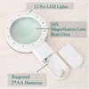 Lupa 30X con luz, lupa iluminada de mano con lupa Led de doble lente de cristal grande para lectura de personas mayores ► Foto 3/6