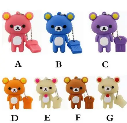 

2019 Lovely Pen drive Rilakkuma Bear Style USB flash drive stick memory U disk 4GB 8GB 16GB 32GB 64GB 128GB Free shipping