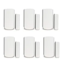 6 шт. Волчья защита беспроводной датчик двери контактный дверной и оконный магнитный датчик детектор для домашней сигнализации системы безопасности 433 МГц MC-06A