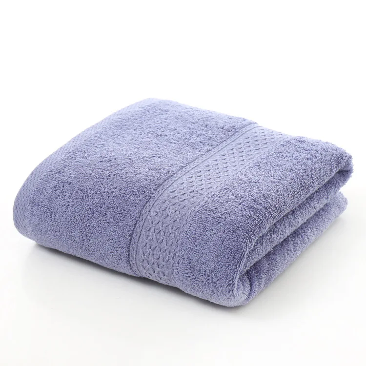 Банное полотенце для ванной хлопок Твердые полотенца для взрослых быстрое высыхание мягкие 12 цветов сильный абсорбент антибактериальные - Цвет: Сливовый