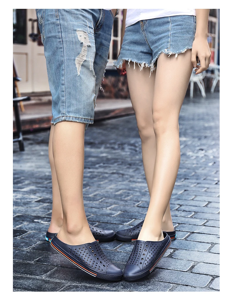 Бренд EVA/мужские летние повседневные сандалии-Сабо пляжная обувь для сада прозрачная обувь дышащая мужская обувь с отверстиями без шнуровки размеры 36-45