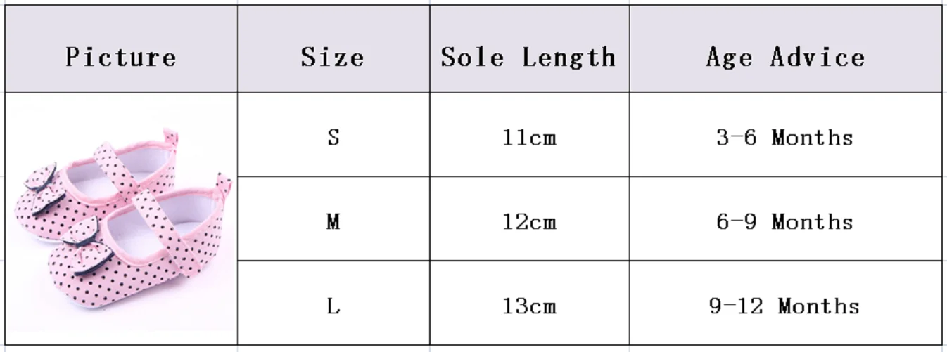 Противоскользящая подошва для маленьких мальчиков и девочек; обувь для кроватки; кроссовки в горошек с бантом для новорожденных девочек; От 3 до 12 месяцев