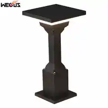 Стиль водонепроницаемый светодиодный садовый Газон лампа современный алюминиевый столб светильник Открытый Двор вилла Пейзаж газон блокираторы света