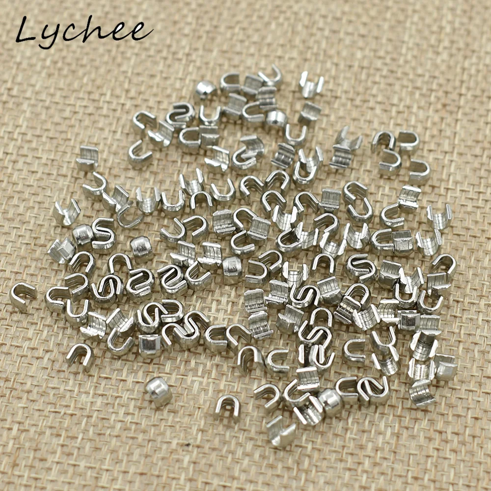 Lychee 150 шт. 5 # Высококачественная U образная металлическая застежка молния стопор