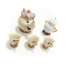 Мультфильм Красавица и Чудовище чайный сервиз Миссис Поттс чайный горшок чашка чип сахарница, чаша набор кофе чайник подарок на день рождения