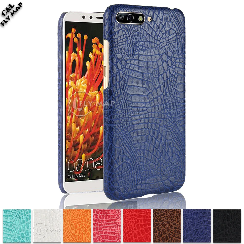 Crocodile Case for Huawei Y6 2018 ATU L11 L21 L22 LX3 Y62018 Hard PC Protective Phone Cover ATU-L11 ATU-L21 ATU-L22 ATU-LX3 Case