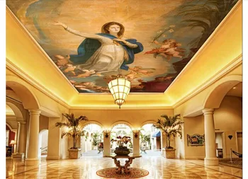 

Custom Photo Wallpaper 3d ceiling murals wallpaper New HD Woman Angel Oil Painting Series Ceiling Fresco wall decoration