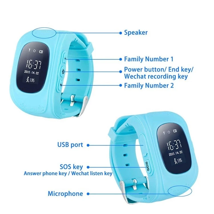 2018 Best Q50 smart watch GPS SOS Smart Monitoring Positioning Phone Kids GPS Baby Watch Compatible IOS & Android