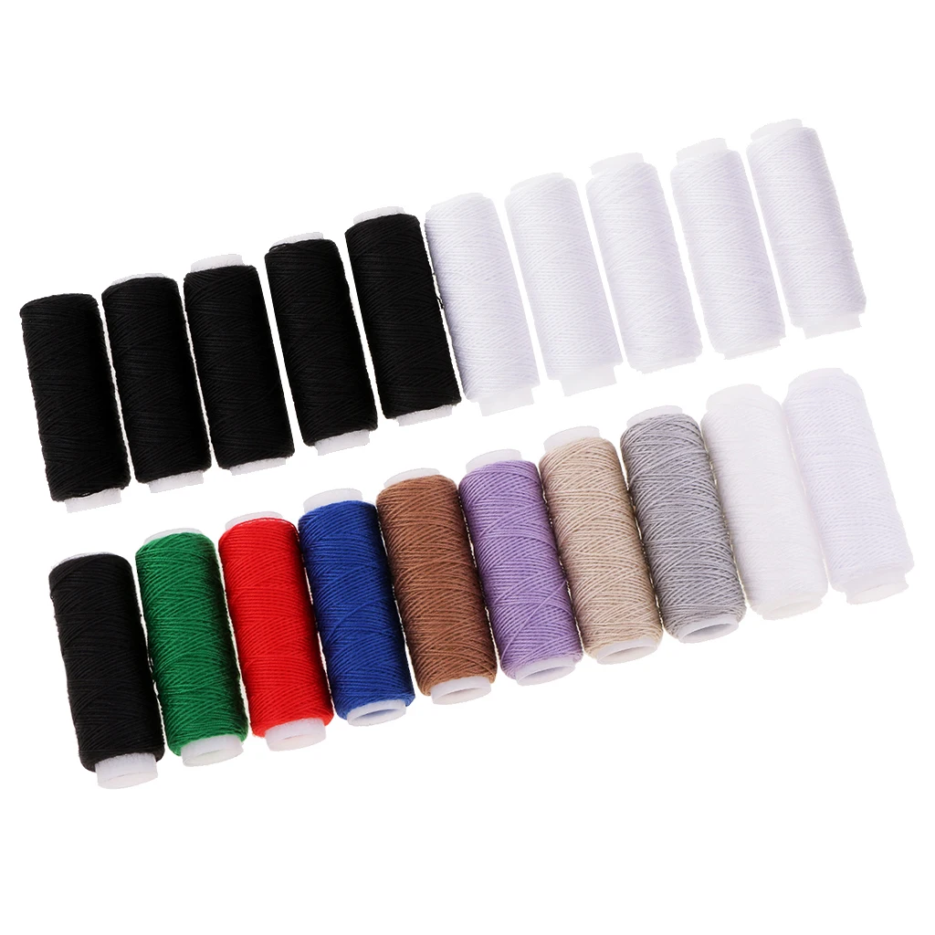 20Pcs Polyester Sewing Thread Spools for Jeans Leather Sewing Repair Needlecrafts
