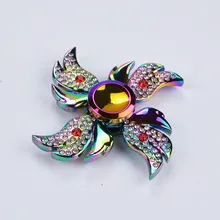 Красочные четыре листа Ангелы со стразами в виде феникса, ручной Спиннер, концентрация внимания, СДВГ настольная сенсорная игрушки для снятия стресса ADHD для детей