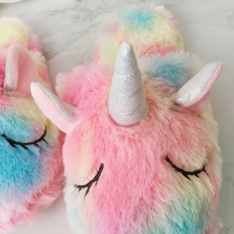 Winter Unicorn Household Anti-Slip Indoor Home Slippers Toddler baby girls boys toddler kids teen slippers shoes Halloween