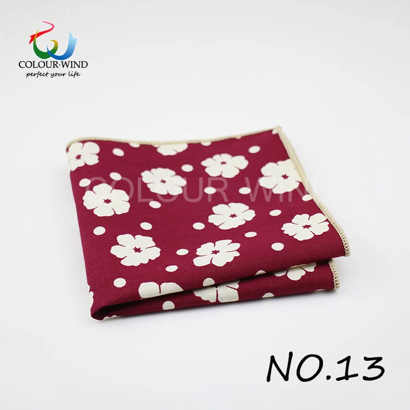 Натуральная Yiyanyang хлопок Цветочный карман квадратный 9,05 дюймов камуфляж цвет полиэстер платок с узором пейсли галстук для мужчин подарок Нежный Ханки