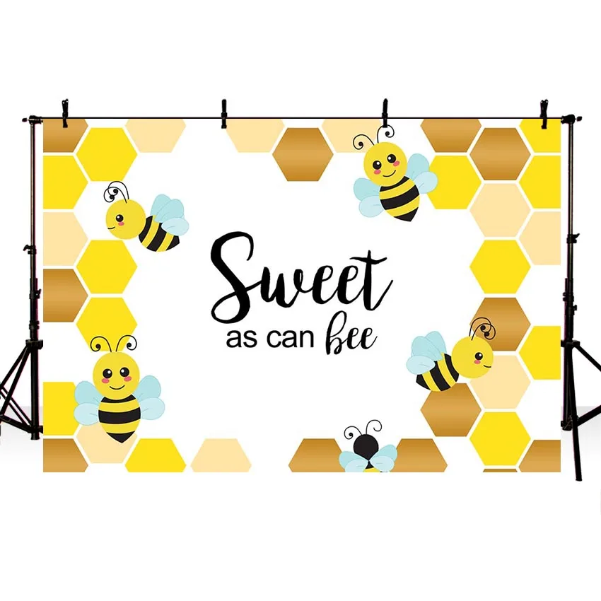 MEHOFOTO Bee Baby Shower Backdrop A Sweet Little Photo Background Honey Bumble Party Banner | Электроника