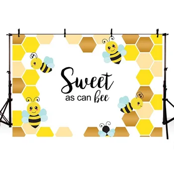 

MEHOFOTO Bee Baby Shower Backdrop A Sweet Little Bee Photography Background Honey Bumble Bee Baby Shower Party Banner