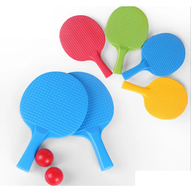 1Pair Kids Outdoor Sports Play Game Toy Kids Table Tennis Rackets Toy Plastic Ping pong Racket