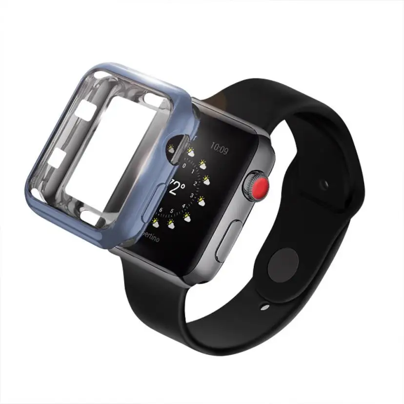 Ультратонкий защитный чехол из ТПУ Hiperdeal для Apple Watch Series 3 38 мм смарт часов Прямая