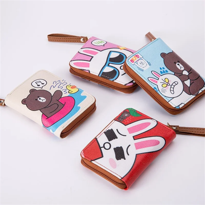 

Mcneely Cartoon Pattern Cute Women Short Wallet Short Purse New Design PU Leather Ladies Students Girls Card Holder Carteras