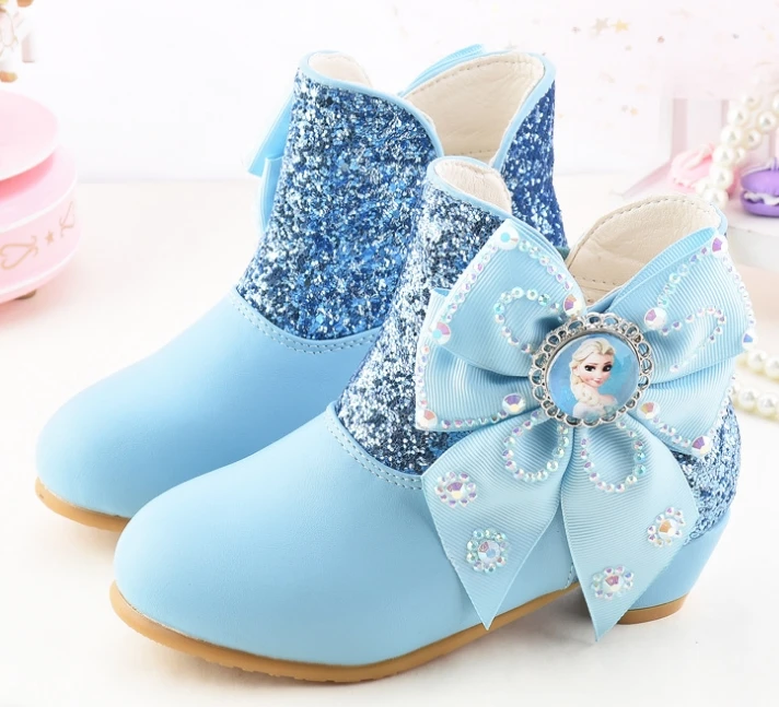 Ботинки для девочек детская одежда корейского производства; на возраст 5–15 лет; сезон осень ботильоны зимняя обувь для принцесс осень-зима