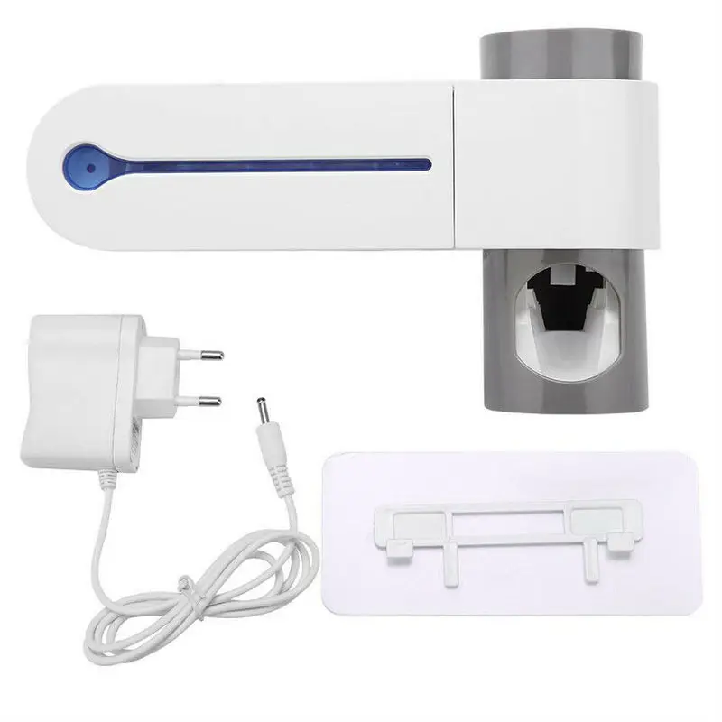 2 в 1 УФ-светильник, Ультрафиолетовый Стерилизатор зубных щеток, держатель для зубной щетки, автоматический дозатор для зубной пасты, домашний набор для ванной