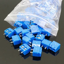 20pcs KF301-2P 2 Pin Plug-in Screw Terminal Block Contor 5.08mm Pitch