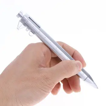 

Multifunctional Scale Ruler Ballpoint Pen School Office Supplies Screwdriver Caliper Level Pen with Blue Refill Stationery Gifts