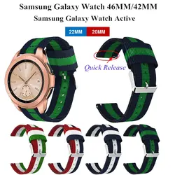 Для samsung Galaxy Watch Active 46 мм 42 мм 22 мм 20 мм спортивные часы с нейлоновым ремешком ремешок для Galaxy Watch Active Тканые нейлоновые Замена