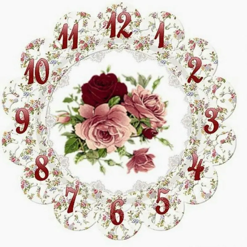 Смолы полный квадратный 5d diy алмазная живопись настенные часы цветок картина Алмазная вышивка крестиком 3D мозаика ручной работы искусство