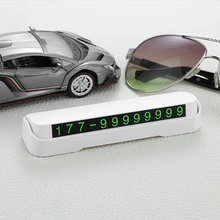 Car Sticker Styling Temporary Car Parking Card Luminous Telephone Number Card Phone Number Card Plate Sticker For Auto Products rylybons car styling telephone number card sticker rotatable night luminous temporary car parking card hidden phone number card