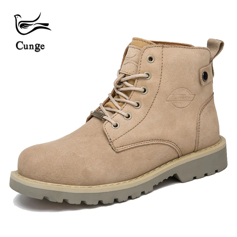 

Cunge Men Winter Martin Boots Large Size Women Warm Snow Ankle BootsUnisex Fashion Genuine Leather Work Shoes Lover Shoes 35-45