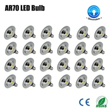 24 шт./лот 7 Вт AR70 светодиодный-lamplicht для 50 Вт галогенная лампа, B15 220 V 240 V теплый белый 2700 K угол луча 400lm светодиодный-lamplicht