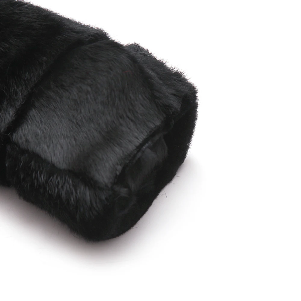 Куртка из натурального меха лисы с капюшоном и воротником из натурального меха кролика Новинка года, зимняя теплая одежда, большие размеры, ksr664