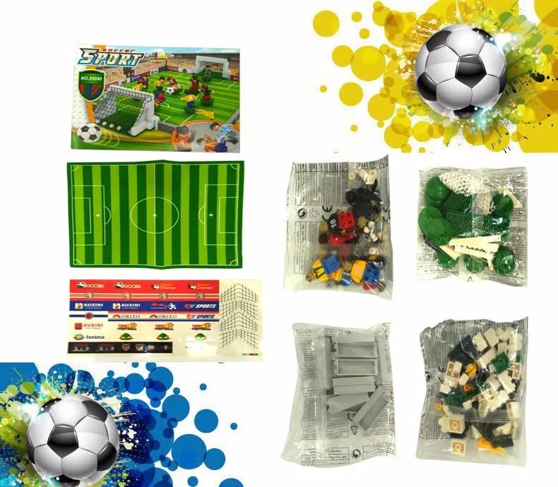 A Model Compatible with Lego A25590 251pcs Football Series Models Building Kits Blocks Toys Hobby Hobbies For Boys Girls A Model Compatible with Lego A25590 251pcs Football Series Models Building Kits Blocks Toys Hobby Hobbies For Boys Girls