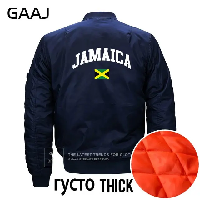 GAAJ Jamaica Flag Jackets Men Fashion 6XL 7XL 8XL Jacket Windbreaker