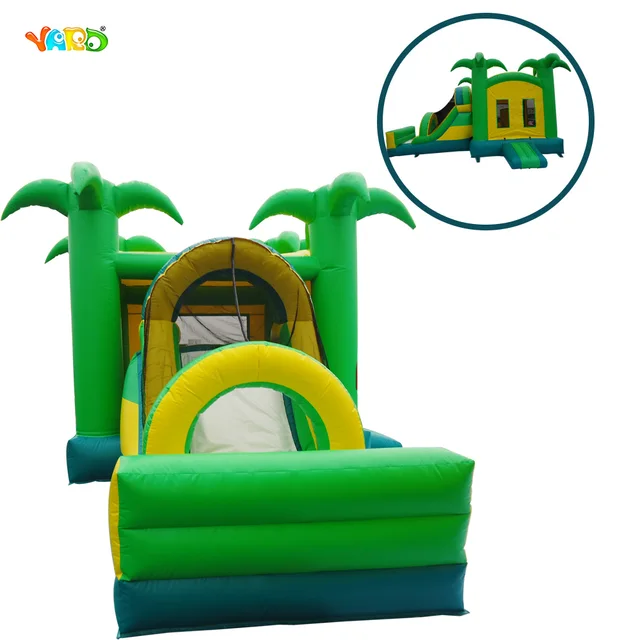 inflatable jungle tree jumper bouncer bounce house combo with slide