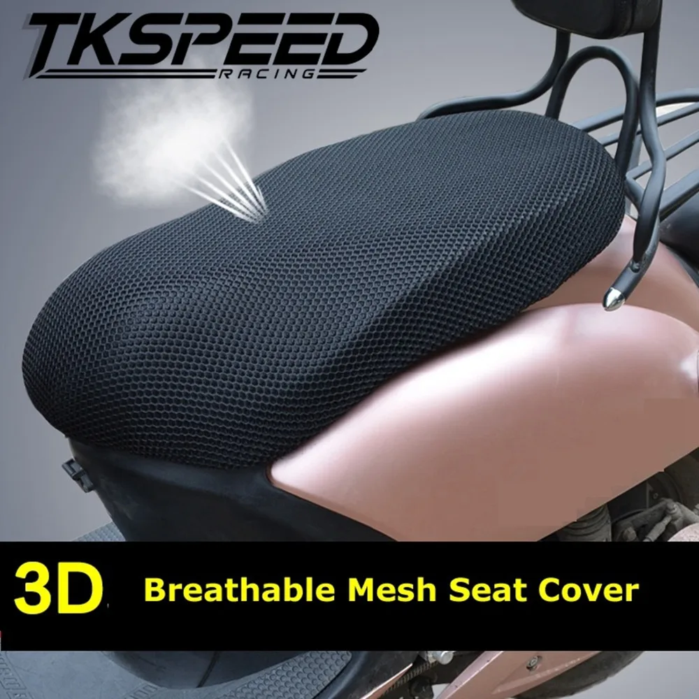 

FREE SHIPPING New Breathable Summer Cool 3D Mesh Motorcycle Moped Motorbike Scooter Seat Covers Cushion Waterproof