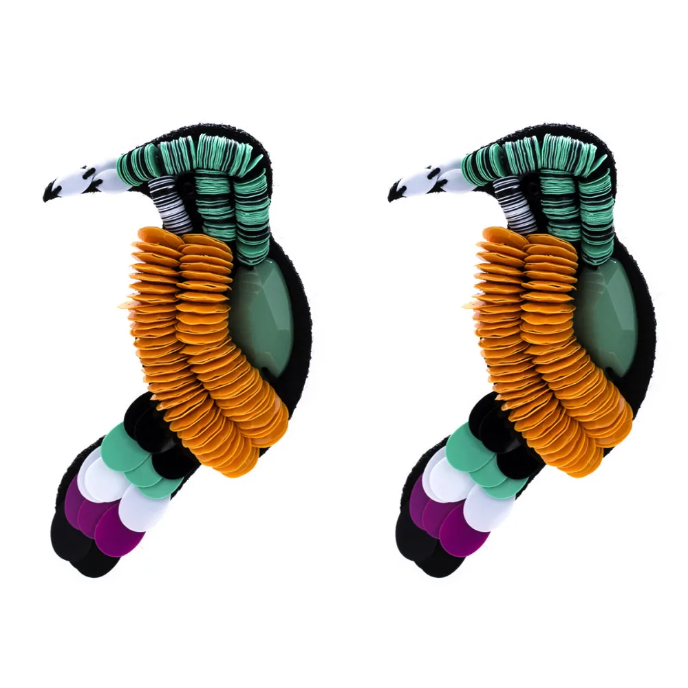 2018 Fashion Brand Colorful Bird Earrings Trendy Accessories Bohemia Sequins Beads Earring Party Gift | Украшения и аксессуары
