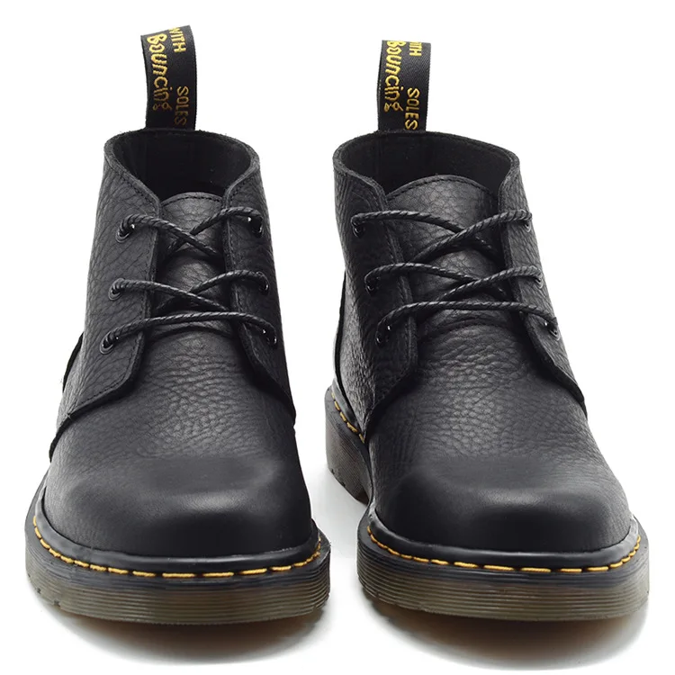 Модные ботинки «Челси» в стиле ретро для отдыха; мужские зимние ботинки из искусственной кожи с круглым носком на шнуровке; однотонные ботинки в байкерском стиле