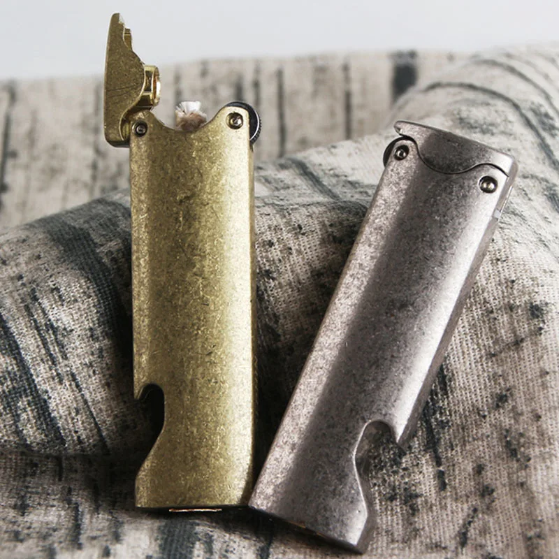 

Long Strip Metal Windproof Kerosene Lighter With Bottle Opener