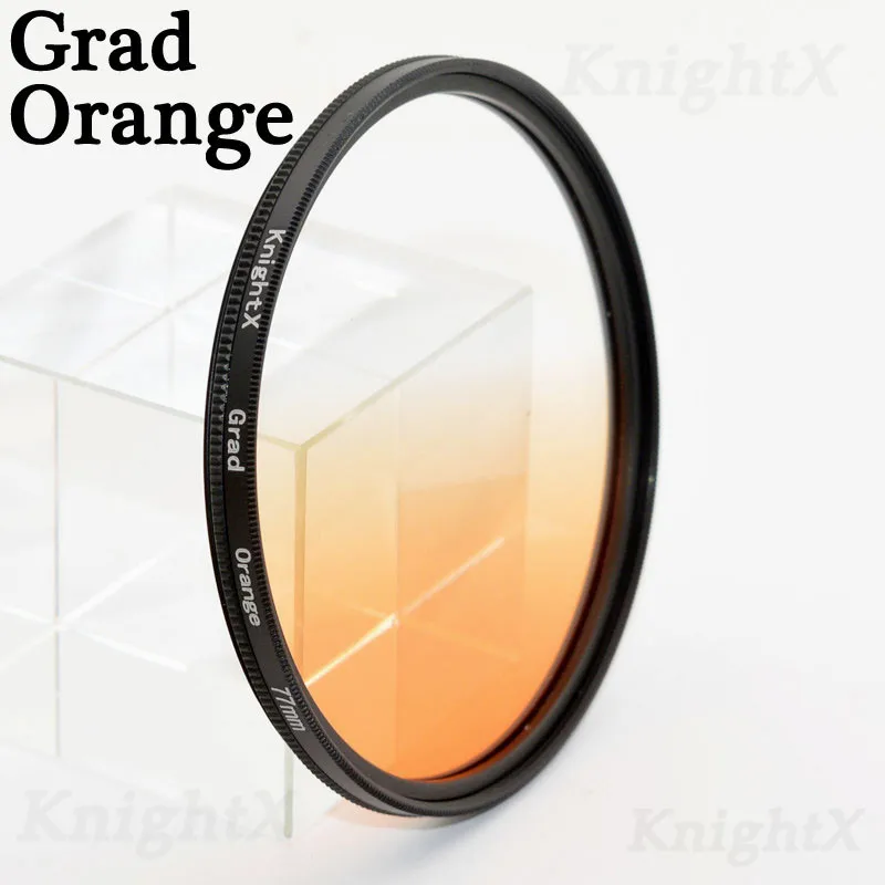Фильтр объектива KnightX UV ND Star для canon nikon 49 мм 52 мм 55 мм 58 мм 62 мм 67 мм 72 мм 77 мм 50d 2000d набор 400d 1200d 60d d5600 - Цвет: Grad Orange