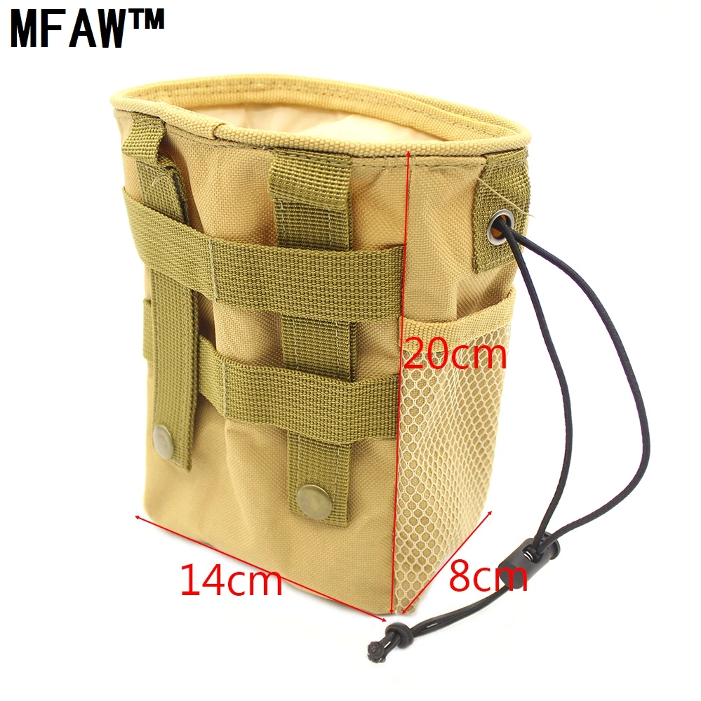 

Hunting Rifle Magazine Outdoor Molle Ammo Pouch Pack Tactical Gun Magazine Dump Drop Reloader Pouch Bag Utility Pouch-B002