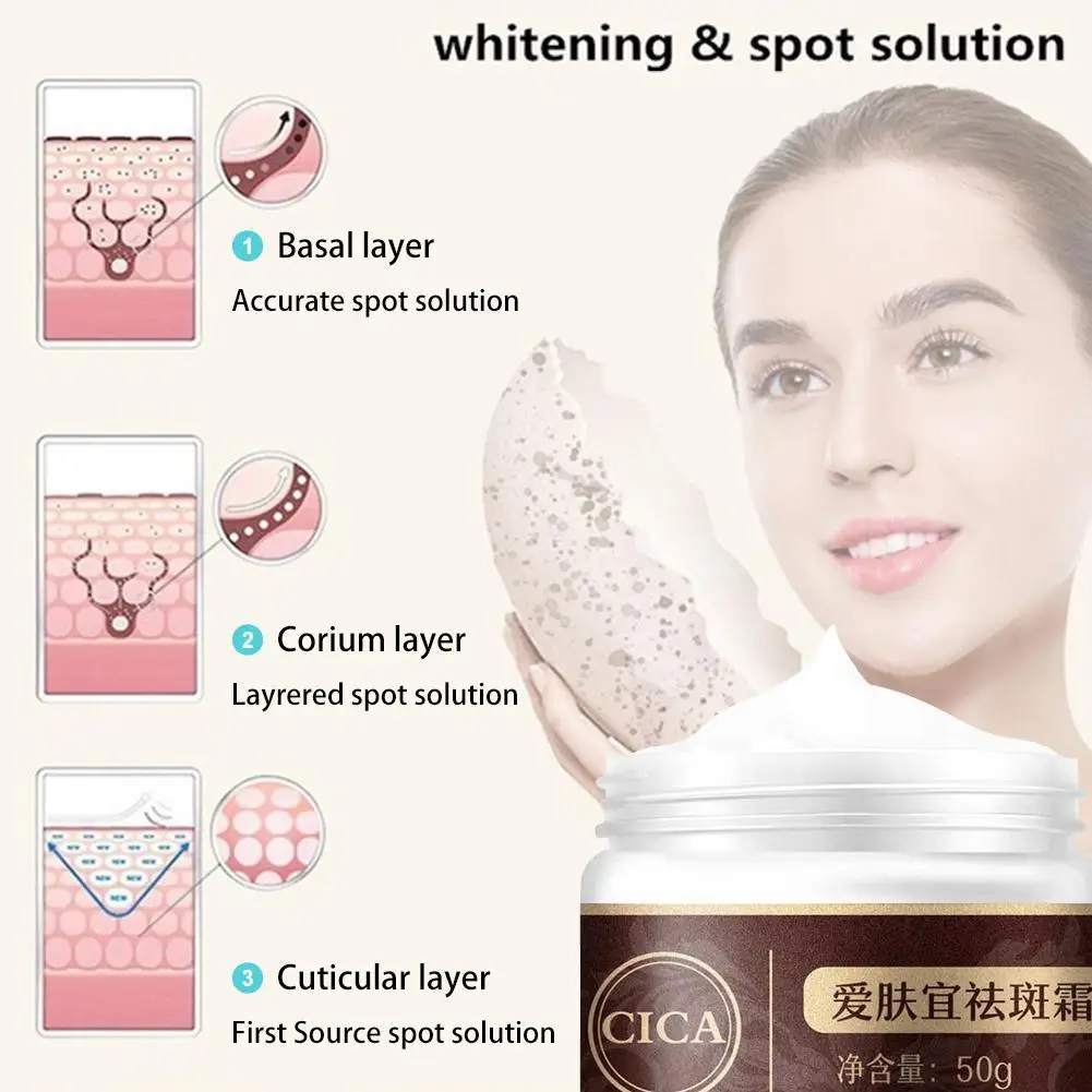 Strong Effects Powerful Whitening Freckle Cream 40g Remove Melasma Acne Spots Pigment Melanin Whitening Moisturizing Skin Care