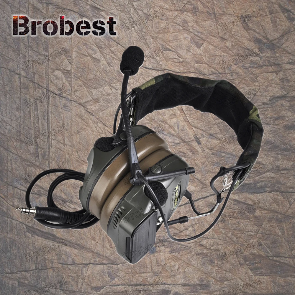

Airsoft Comtac Z 054 zComtac I Headset Style Tactical Headset OD Helmet Noise Canceling Headphone