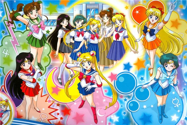 Пользовательские Sailor Moon плакат искусство домашний декор холст печать из шелковой ткани с принтом плакат на стену без рамки 180317@ 30 - Цвет: Canvas Poster