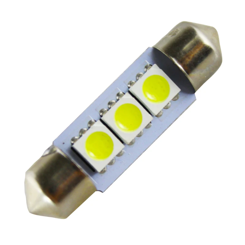 4 шт. белый 36 мм 3 светодиодный 5050 SMD купольная гирлянда для интерьера автомобиля