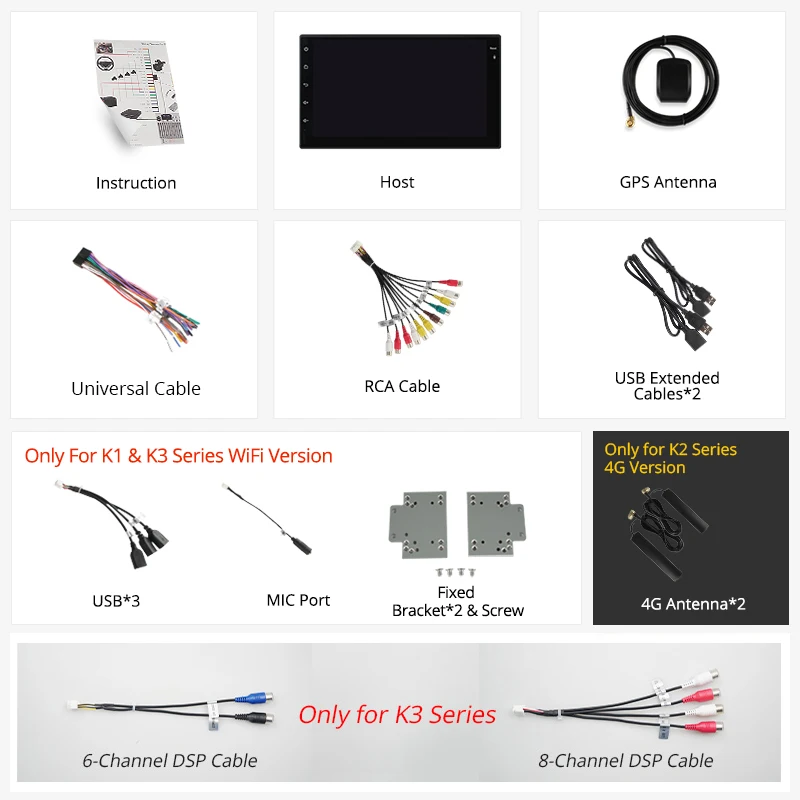 Sale Ownice K1 K2 K3 2G RAM Octa Core android 8.1 support 4G SIM LTE Network DAB+ Radio 2 din universal Car DVD Player GPS Navi dvd 5