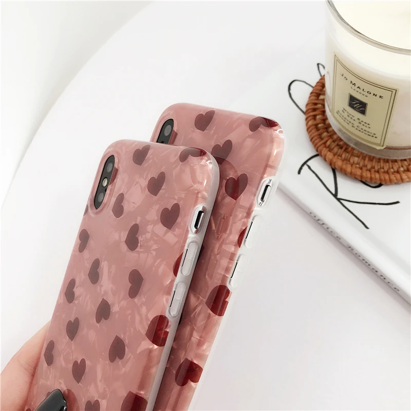 Чехол для телефона Gimfun Love Heart для Iphone Xs Max Xr, блестящий Блестящий ТПУ чехол для Iphone 11 Pro Max 7 8 6s Plus X, чехол