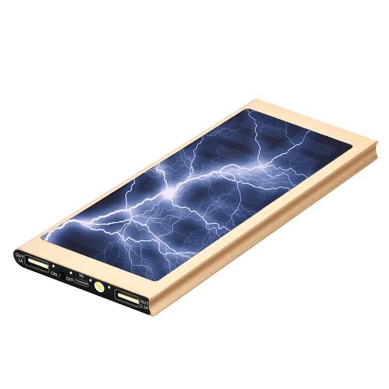 

Solar Power Bank 20000mAh Dual USB Powerbank Portable Mobile Phone Charger for iPhone 7 8 X XS XR Max Xiaomi External Pover Bank
