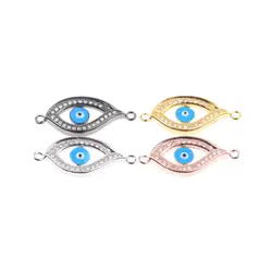 [Аксессуар] Лидер продаж синий глаз серии двойной дырочная цепь цепочки и ожерелья DIY Ювелирные изделия медь микро набор аксессуары из