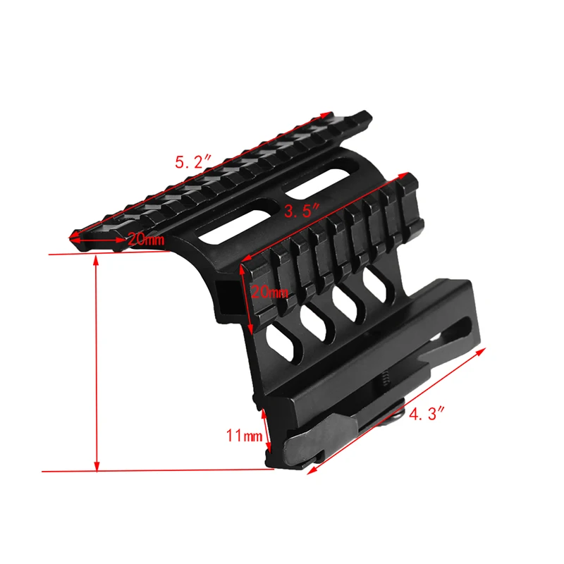 Picatinny Weaver Rail тактический страйкбол AK 47 прицела QD Быстрый Detchable двухсторонний с металлическим адаптер "ласточкин хвост"